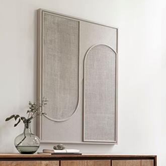 Must Living Wanddecoratie 'Elyn' Jute, 102 x 76cm, kleur Crème - 102 cm