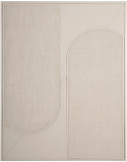 Must Living Wanddecoratie 'Elyn' Jute, 127 x 102cm, kleur Crème