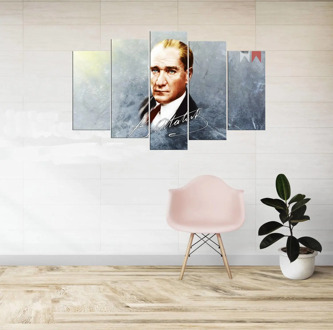 Mustafa Kemal Ataturk 5 Piece Mdf Table