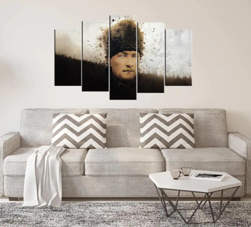Mustafa Kemal Ataturk 5 Piece Mdf Table