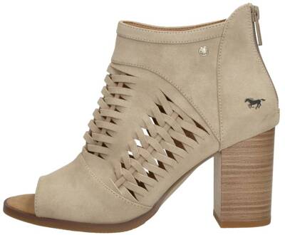 Mustang Beige geweven sandalette met rits Mustang , Beige , Dames - 38 Eu,41 Eu,36 Eu,40 Eu,37 Eu,39 EU