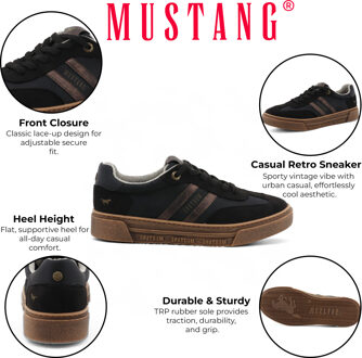 Mustang Dames Zwarte Street Platform Sneakers Schoenen