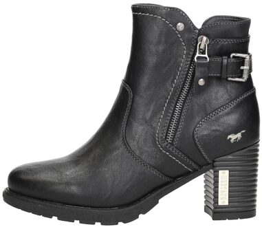 Mustang Enkellaarsjes Hak Zwart - 37