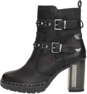 Mustang Enkellaarsjes Hak Zwart - 38