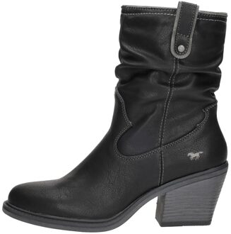 Mustang Enkellaarsjes Hak Zwart - 39