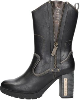 Mustang Enkellaarsjes Hak Zwart - 40