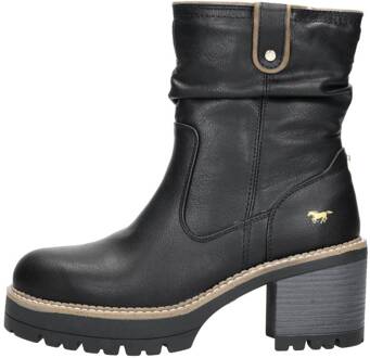 Mustang Enkellaarsjes Hak Zwart - 41