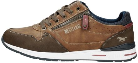 Mustang heren sneaker - Cognac - Maat 40