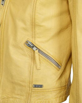 Mustang Lederjacke 31020143 - maat S Geel