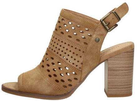 Mustang Sandalen Hak Cognac - 41