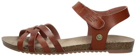 Mustang Sandalen Plat Cognac - 37