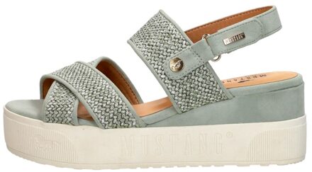 Mustang Sandalen Plat Groen - 40