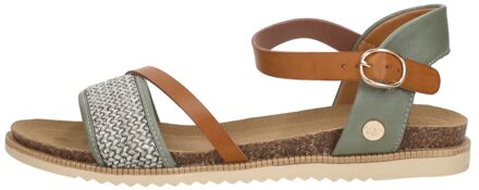 Mustang Sandalen Plat Groen - 42