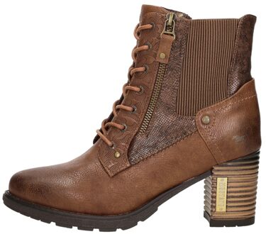 Mustang Veterschoenen Hak Cognac - 36