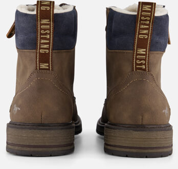 Mustang Veterschoenen Hoog Donkerbruin - 42