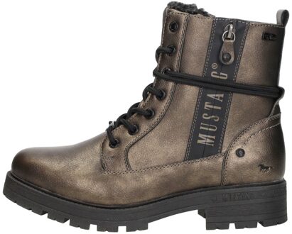 Mustang Veterschoenen Hoog Goudkleur - 36
