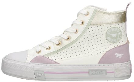Mustang Veterschoenen Hoog Wit - 39