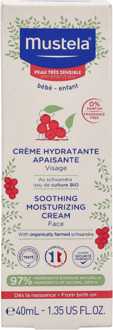 Mustela Bebe Verzachtende Hydraterende Gezichtscrème 40 ml - One Size