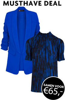 Musthave Deal Col Top Deluxe + Limited Blazer Kobalt