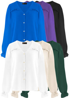 Musthave Deal Ruffle Blouses Met Pofmouwen