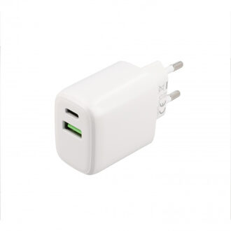 Musthavz 2 Poort Power Delivery Thuislader - USB-A + USB-C - 20W - Wit