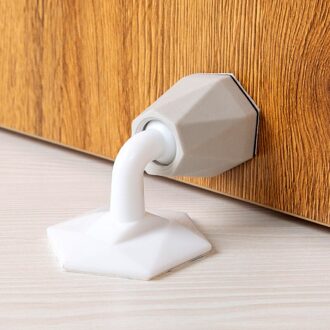 Mute Non-Punch Siliconen Deurstopper Touch Wc Muur Absorptie Deur Plug Anti-Bump Deur Houder Gear Gate weerstand uit-wit