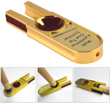 Muti-Functionele U-Vorm Biljart Pool Cue Tip Trimmers Hersteller Tool Nikkel Shaper Trimmer Cue Tip Burnisher Reparatie tool