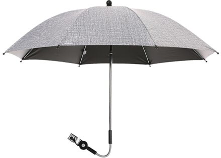 Muti-Kleur Draaibare Kinderwagen Paraplu Anti-Uv Zon Bedekkingsgraad 360 Verstelbare Universele Kinderwagen Paraplu Zon & Regen Bescherming grijs