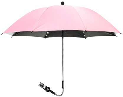 Muti-Kleur Draaibare Kinderwagen Paraplu Anti-Uv Zon Bedekkingsgraad 360 Verstelbare Universele Kinderwagen Paraplu Zon & Regen Bescherming roze