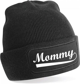 Muts mommy zwart voor dames - Winter cadeau mama/ moeder One size