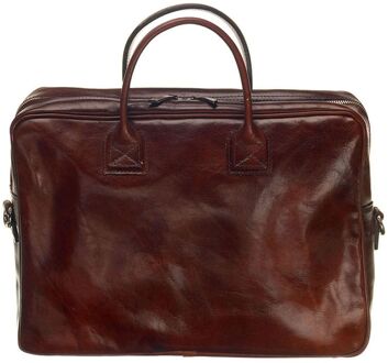 Mutsaers The Sleeve Plus 13.3" dark brown schoudertas heren Bruin - H 28 x B 38 x D 9 cm