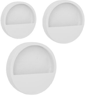 Muur bloempot Wally glossy wit set van 3