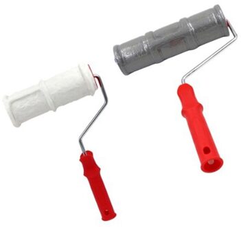 Muur Decor Empaistic Bloem Schilderij Roller Borstel Met Handvat Wit/Grijs (2 Stuks, EG724T 2206TS)