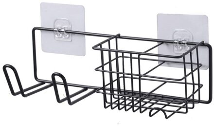 Muur Gemonteerde Haardroger Organizer Rack Holder Hanger Gebruik In Badkamer S zwart