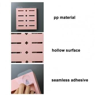 Muur Gemonteerde Lijm Afvoer Mes Rack Holder Opslag Container Bestek Organisator Voor Keuken grijs