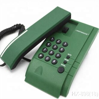 Muur Gemonteerde Mini Telefoon Vaste Lift Sub-Machine Hoofd Kleine Telefoon Voor Hotel Thuis groen