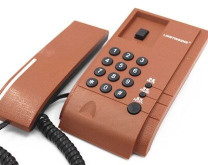 Muur Gemonteerde Mini Telefoon Vaste Lift Sub-Machine Hoofd Kleine Telefoon Voor Hotel Thuis Roze