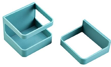 Muur Gemonteerde Paraplu Afvoer Opslag Set Opknoping Korte/Lange Steel Paraplu Opslag Afvoer Rack Multifunctionele Type sticky Holder blauw