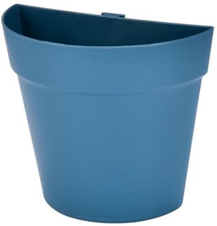 Muur Gemonteerde Plastic Bloempot Creatieve Muur Balkon Bloempot Opknoping Planter Plantaardige Plant Potten Muur Gemonteerde Combinatie Blauw