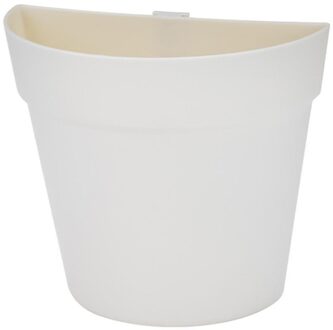 Muur Gemonteerde Plastic Bloempot Creatieve Muur Balkon Bloempot Opknoping Planter Plantaardige Plant Potten Muur Gemonteerde Combinatie creamy-wit