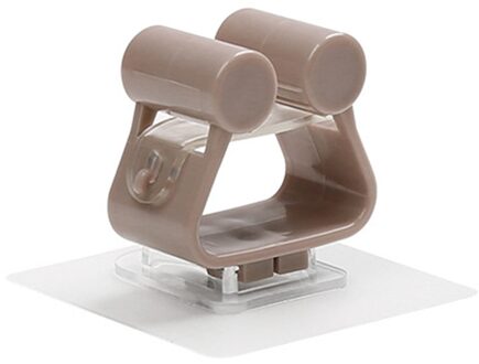 Muur Gemonteerde Punch-Gratis Mop Haken Traceless Badkamer Mop Haak Haken Bezem Plank Mop Klem Home Keuken Badkamer accessoires khaki / 1stk