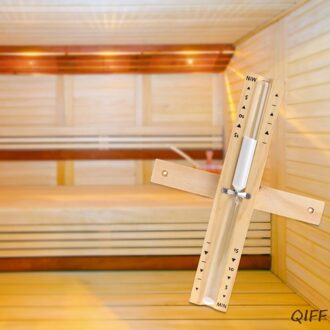 Muur Gemonteerde Roterende Sauna Houten Zandloper Wit Zand Timer 15 Minuten Mar28