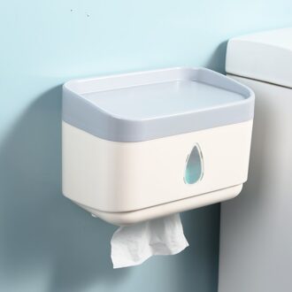 Muur Gemonteerde Toiletpapier Handdoekenrek Gratis Geperforeerde Pompen Papier Huishoudelijke Opslag Wc Wc Papier Doos, Papier Doos wit