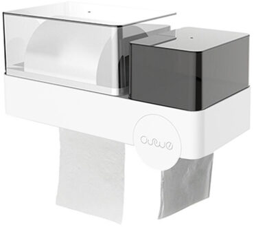 Muur Gemonteerde Toiletpapier Rack Papieren Handdoek Houder Tissue Box Dispenser Met Vuilniszak Doos Badkamer Opslag Papieren Handdoek houder wit