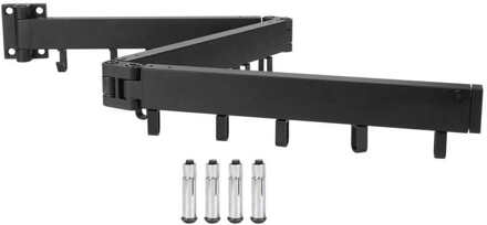 Muur Haak Telescopische Kledingrek Wall Mounted Aluminium Vouwen Landry Drogen Hanger Badkamer Muur Haak Rack