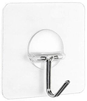 Muur Haken 13lb(Max) Transparante Herbruikbare Naadloze Haken, Waterdicht En Oilproof, badkamer Keuken Zware Zelfklevende Haken 4stk