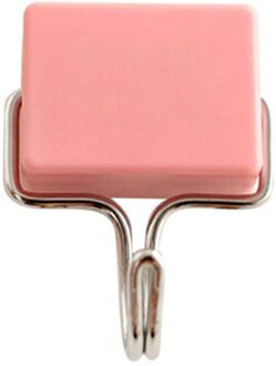 Muur Haken Sterke Transparante Cup Sucker Hanger voor Keuken Badkamer Sleutelhouder Muur Haak Opslag Hangers Snoep kleuren 10 roze