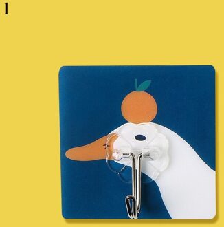 Muur Haken Sticky Haak Hanger Sticker Home Decor Cartoon Haak Muur Opknoping 7Cm Waterdicht Nail-Gratis Onzichtbare sticker 1