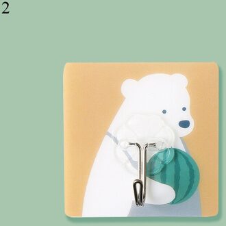 Muur Haken Sticky Haak Hanger Sticker Home Decor Cartoon Haak Muur Opknoping 7Cm Waterdicht Nail-Gratis Onzichtbare sticker 2