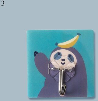 Muur Haken Sticky Haak Hanger Sticker Home Decor Cartoon Haak Muur Opknoping 7Cm Waterdicht Nail-Gratis Onzichtbare sticker 3